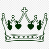 Vector Crown Illustration for Cutting Machines A digital crown illustration in vector format, suitable for various cutting machines.