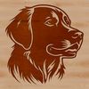Cute Dog Vector Graphic A vector graphic illustration of a Golden Retriever's head, suitable for various design applications.