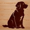 Beautiful Golden Dog Breed Illustration A sitting golden retriever dog breed illustration in vector format.