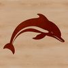 Marine Mammal Icon An SVG icon of a marine mammal with a sleek body and dorsal fin.