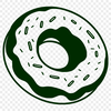 Delicious Dessert Icon SVG A round, ring-shaped dessert with a hole in the center, often topped with glaze or frosting.