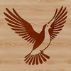A dove symbol with clean lines and minimalist design elements, suitable for various digital projects.