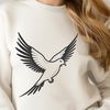 Beautiful White Dove Vector Image A simple, high-quality illustration of a white dove perched on a branch.