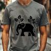 Large Grey Elephant Clip Art Design A digital illustration of a large gray elephant, suitable for vector design and cutting machine projects.