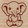 An illustration of a large African elephant standing on its hind legs.