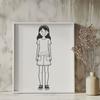 Stylized Girl SVG Clip Art An SVG file featuring a stylized representation of a girl.