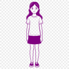 A young girl character illustration in vector format.