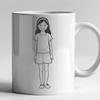 Young Female Silhouette A high-resolution vector image of a young female figure.