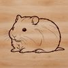 Furry Friend Icon A small, furry hamster sitting in its cage, suitable for use as a digital template.