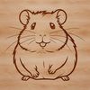 Small Mammal Clip Art Vector A small, cute hamster sitting on its hind legs with its paws held up.