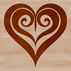 Simple heart shape with clean lines for vector art design