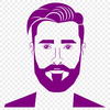 Simple Vector Man Design An SVG vector art design featuring a person with a beard in a simple, graphic style.