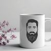 Beautiful Male Figure Illustration A male figure with facial hair.
