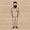 Free Downloadable Male Clip Art Image A digital vector illustration of a man with a beard.