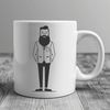 Multi-Pose Male Figure SVG A stylized illustration of a bearded man in various poses, suitable for vector art and design projects.