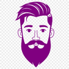Stylized Male Illustration in Vector Format A stylized illustration of a bearded male figure with detailed features.