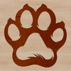 Vector Art Paw Silhouettes Gallery A collection of colorful paw prints in various shapes and sizes.