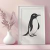 Penguin Clip Art for Crafting An SVG image featuring a penguin designed for digital cutting machines and crafting applications.