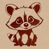 A detailed illustration of a raccoon, suitable for vector design projects.