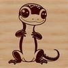 A colorful illustration of a salamander, created using vector graphics.