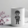 Vector Military Icon A military figure in uniform, suitable for vector art designs.