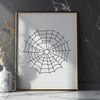 Stylized Spider Web Pattern A stylized illustration of a spider web with intricate patterns and lines.