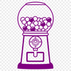 A 3D illustration of a gumball machine in vector format, suitable for digital editing.