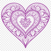 Vibrant Mandalas for Love and Inspiration A intricately designed digital mandala heart featuring swirling patterns and shapes in bold lines.