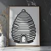 Stylized Beehive Illustration A stylized illustration of a beehive in vector format.
