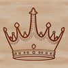 A digital illustration of a crown, suitable for vector-based designs and cutting machine projects.