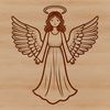 A detailed illustration of a heavenly angel figure in a vector format.