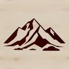 A 2D digital representation of a mountain landscape with textured terrain and realistic rock formations.