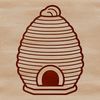 Bee Colony Vector Graphics A detailed illustration of a beehive in vector format for graphic design.