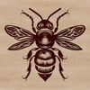Bee SVG Graphic Design A detailed illustration of a bee, created with vector art.