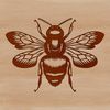 Honeybee in Flight Vector Illustration A detailed illustration of a honeybee in mid-flight, suitable for vector design and commercial or personal use.