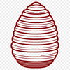Beehive Design Vector Graphics A digital illustration of a beehive structure, designed as a vector graphic.