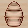 Free Bee SVG Clip Art Illustrative bee beehive design in vector format.