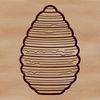 Beehive Vector Graphic A vector illustration of a beehive, suitable for digital cutting machines like Cricut or laser cutters.