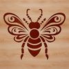Sweet Garden Insect Illustration A detailed illustration of a bee, a common insect found in gardens.