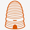 Illustrated SVG beehive design with honeycomb structure and bee motifs, ideal for crafting and DIY projects.