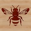 Honey Bee Illustration in Flight A stylized illustration of a honeybee in flight, suitable for vector art design.