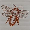 Flying Friend Vector Art A simple illustration of a bee in mid-flight, suitable for vector graphics.