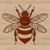 A detailed illustration of a busy bee with intricate details.