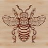 Bee Illustration for Gardening Projects A detailed illustration of a bee, suitable for use in gardening projects or as a decorative element.