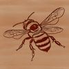 A colorful illustration of an insect bee, suitable for gardening projects and craft designs.