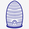 Beehive Illustration with Honeycombs and Bees A stylized illustration of a beehive with detailed honeycombs and bees, suitable for graphic design and commercial use.