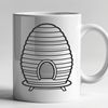 Honeycomb Haven A detailed illustration of a beehive, suitable for digital design and cutting machines.