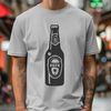 Free Illustration of a Beer Bottle A stylized illustration of a bottle with a frothy beer head.