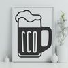 Transparent Beer Graphic SVG File A transparent graphic illustration of a glass filled with beer.
