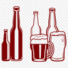 Cold Beer Illustration A detailed illustration of a glass containing a cold beer, ideal for vector art projects.